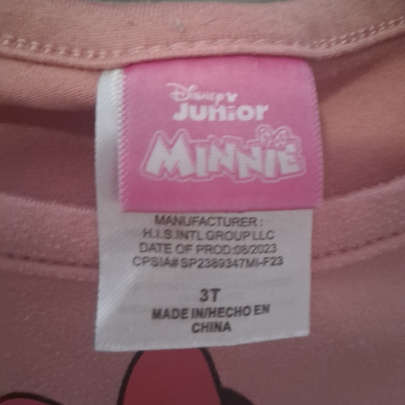 Disney Minnie Mouse Long Sleeve Pink Shirt - Picture 2 of 3